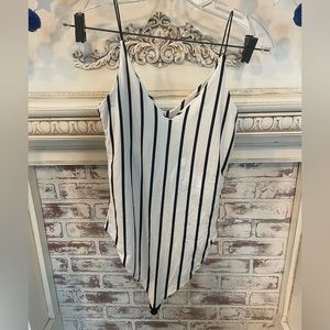 Striped body suit